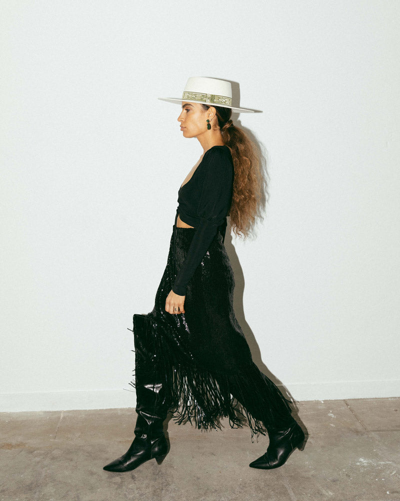The Laura Pearl Ribbon - Portuguese Hat - Hurricane