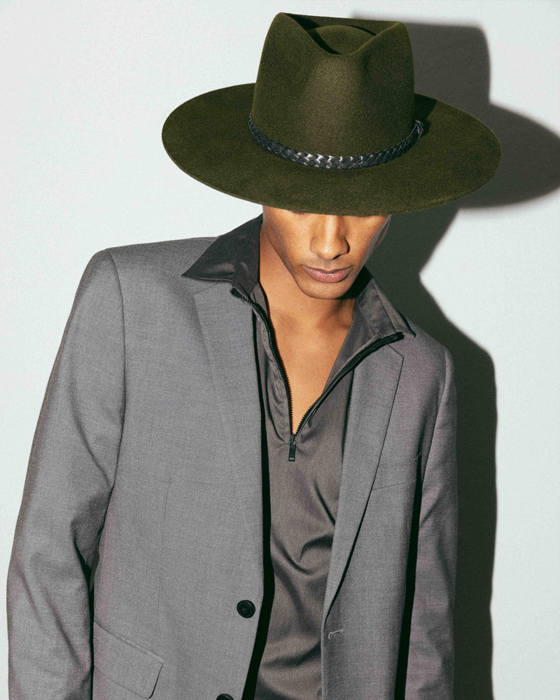 The Sally - Deep Green Fedora Hat - Hurricane Lab