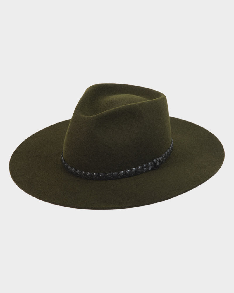 The Sally - Deep Green Fedora Hat - Hurricane Lab