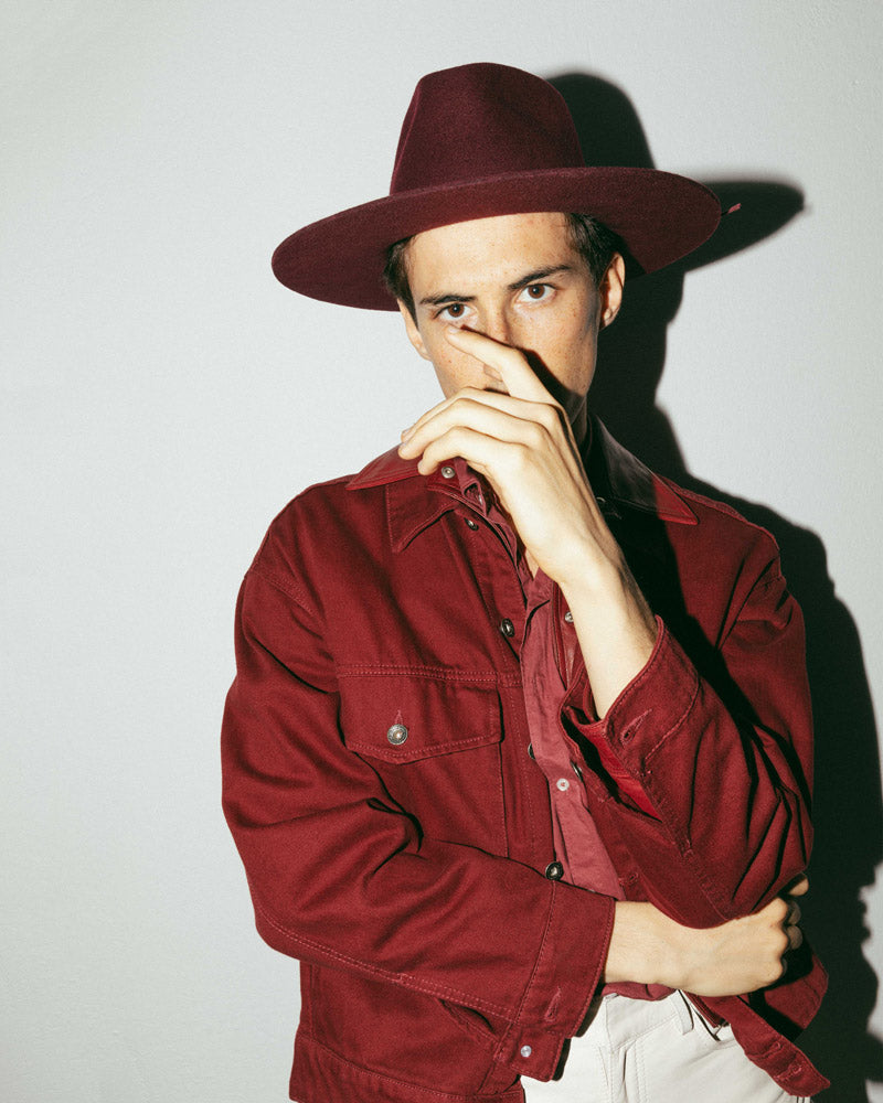 The Sally - Wine Fedora Hat - Hurricane Lab