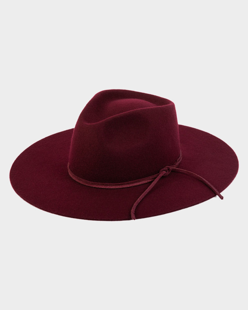 The Sally - Wine Fedora Hat - Hurricane Lab