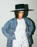 The Laura Black Ribbon - Portuguese Hat - Hurricane