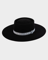 The Laura Black Ribbon - Portuguese Hat - Hurricane