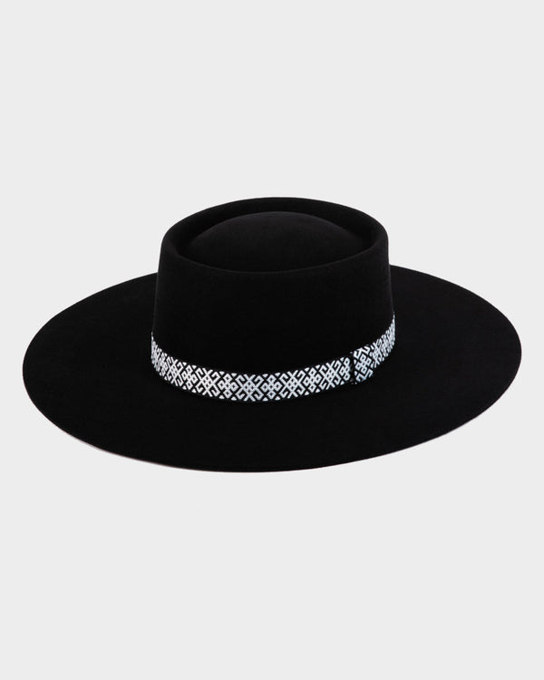 The Laura Black Ribbon - Portuguese Hat - Hurricane