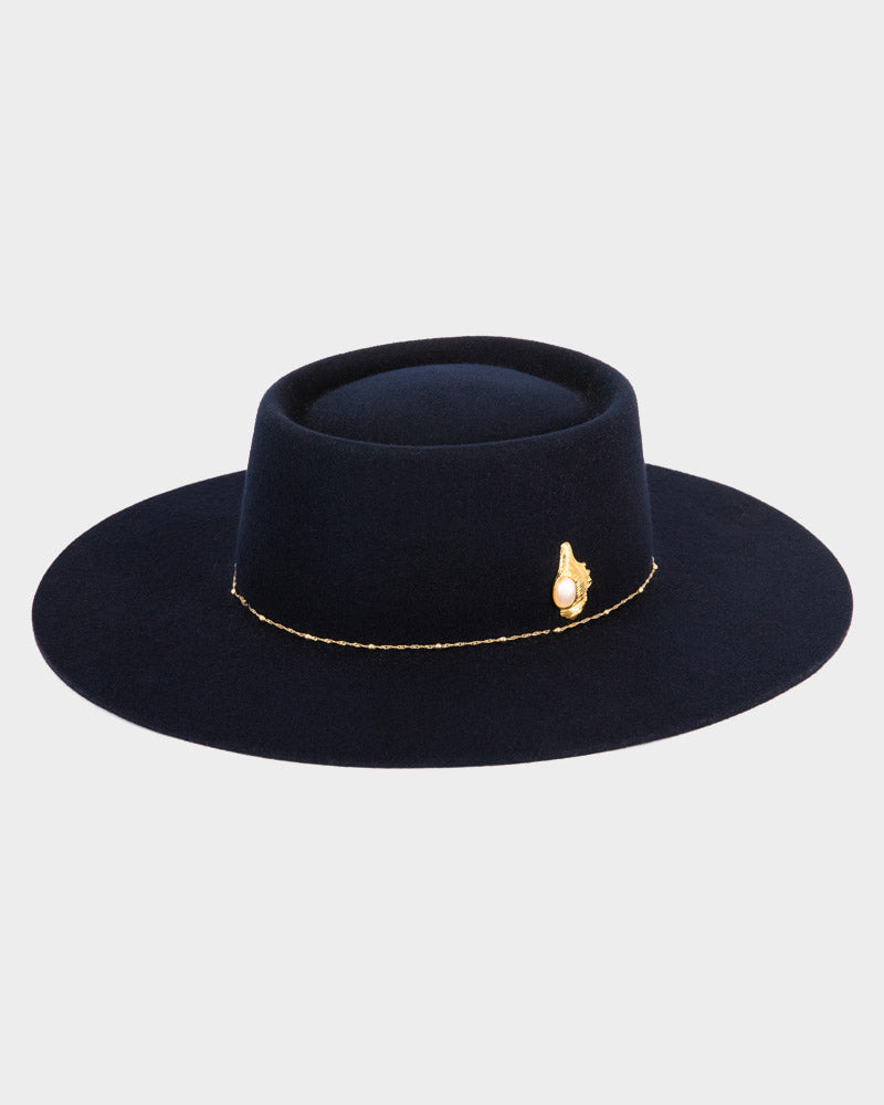 The Laura Navy Gold - Portuguese Hat - Hurricane