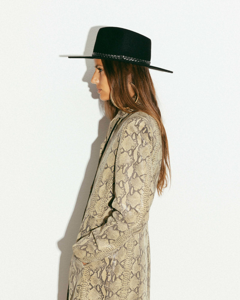 The Sally - Black Fedora Hat - Hurricane Lab