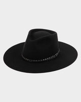 The Sally - Black Fedora Hat - Hurricane Lab