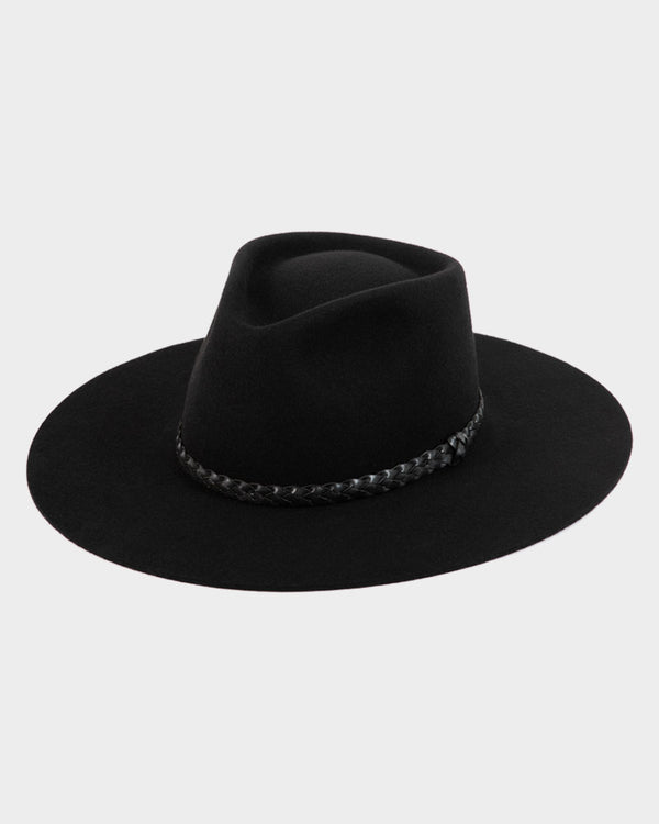 The Sally - Black Fedora Hat - Hurricane Lab