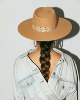 The Sally - Camel Ribbon Fedora Hat - Hurricane Lab