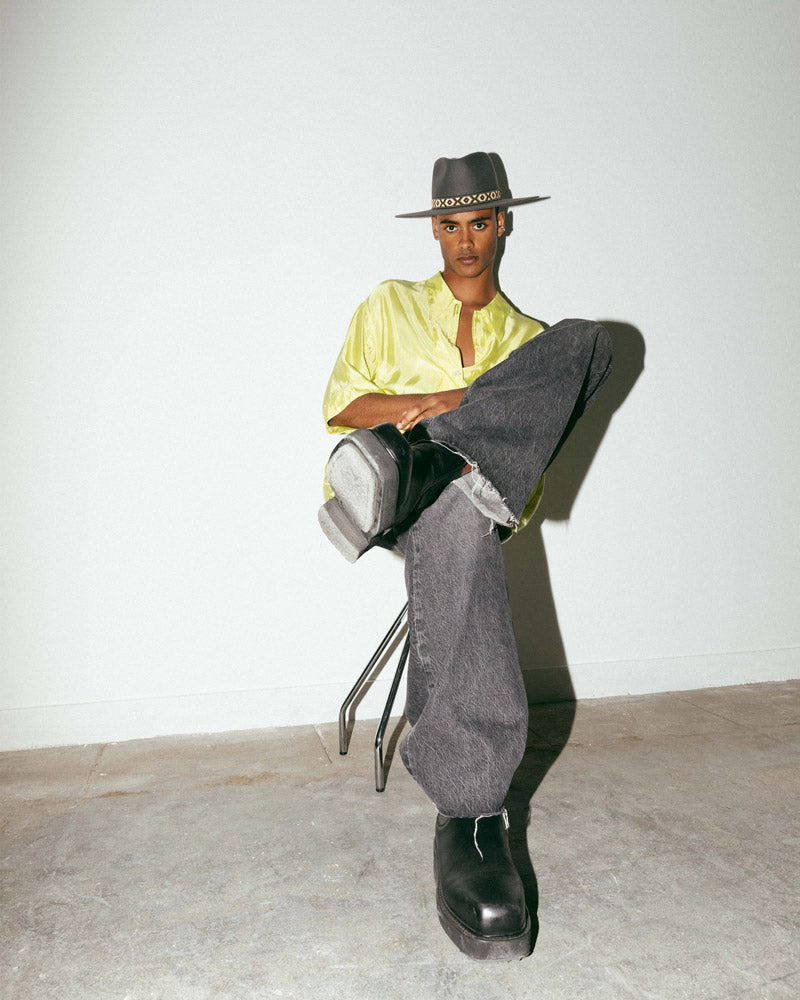 The Sally - Grey Ribbon Fedora Hat - Hurricane Lab