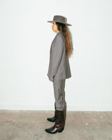 The Sally - Grey Ribbon Fedora Hat - Hurricane Lab