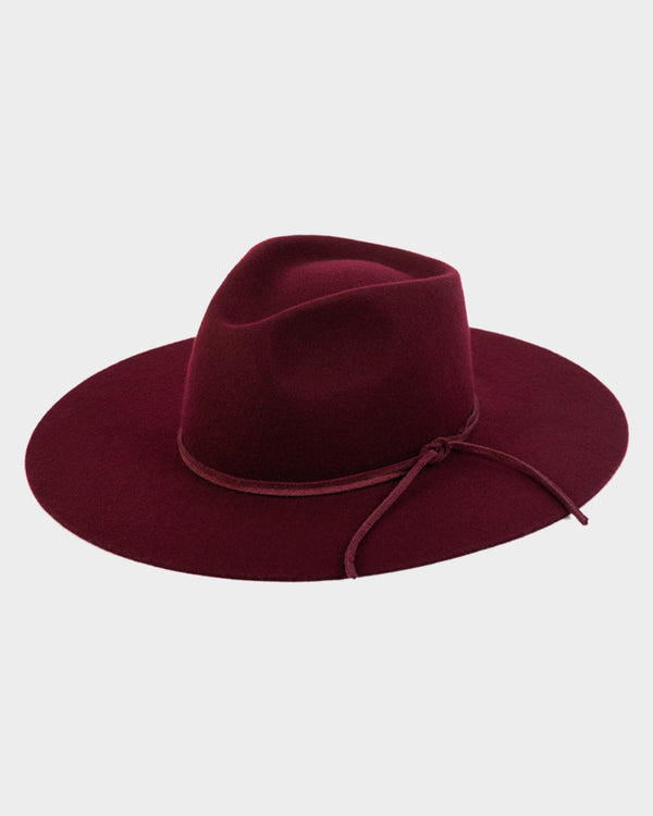 The Sally - Wine Fedora Hat - Hurricane Lab