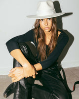 The Sally - Pearl Ribbon Fedora Hat - Hurricane Lab